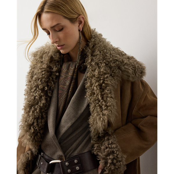 Justyn Reversible Wool Shearling Coat