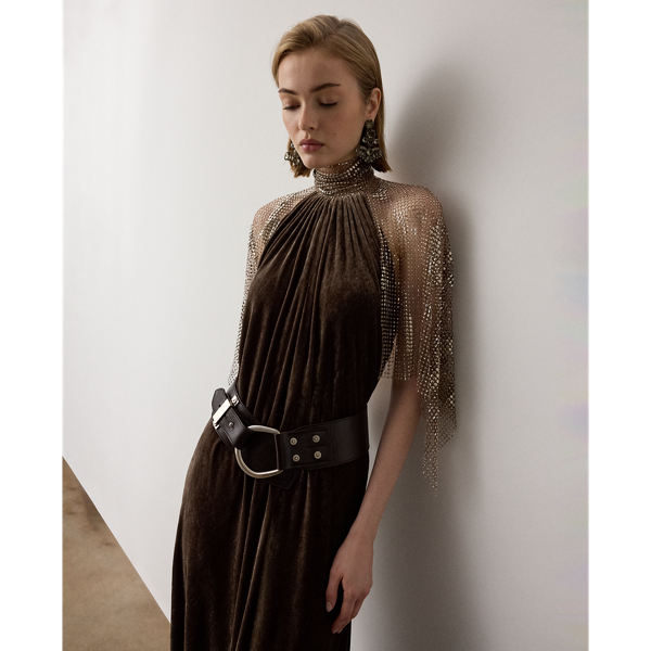Willow Velour Evening Dress