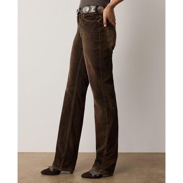Taupe Sun Dyed Flock Walton Slim Bootcut Jean Ralph Lauren Collection 5