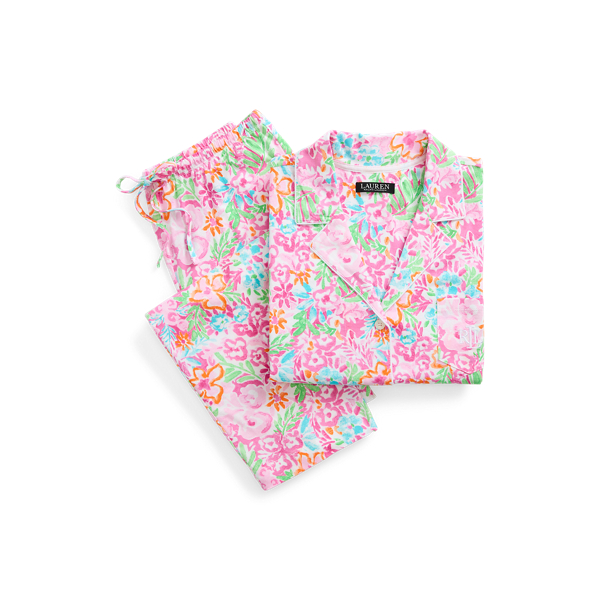 Floral Jersey Capri Sleep Set Lauren Woman 1