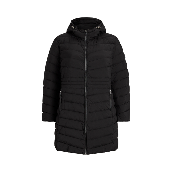 Chevron Quilted Hooded Jacket