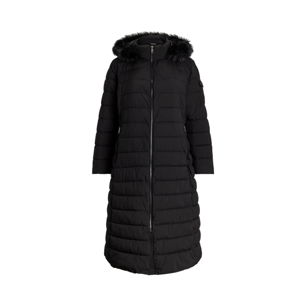 Jas met capuchon en imitatiebont Lauren Woman in 1