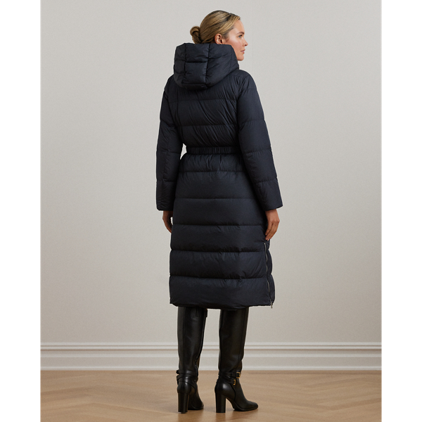 Belted Hooded Down Coat