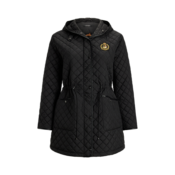 Quilted hooded coat lauren ralph lauren online