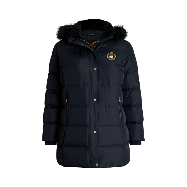 Quilted hooded coat lauren ralph lauren best sale