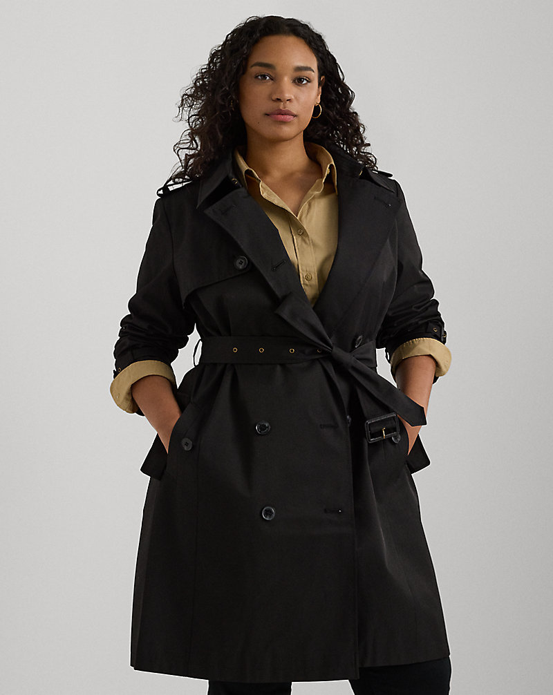Double-Breasted Cotton-Blend Trench Coat for Women | Ralph Double-Breasted Cotton-Blend Trench Coat for Women | Ralph