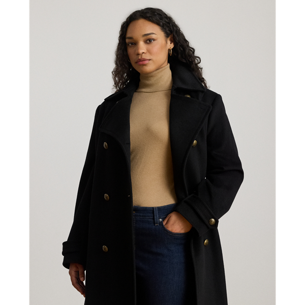 Wool-Blend Double-Breasted Coat