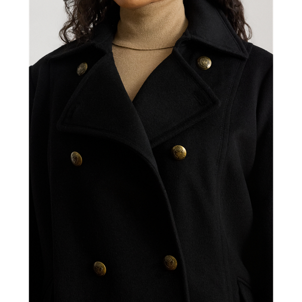 Wool-Blend Double-Breasted Coat