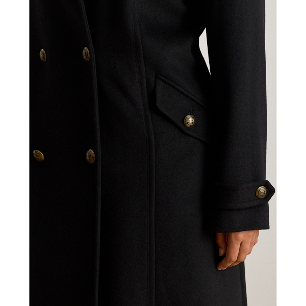 Wool-Blend Double-Breasted Coat