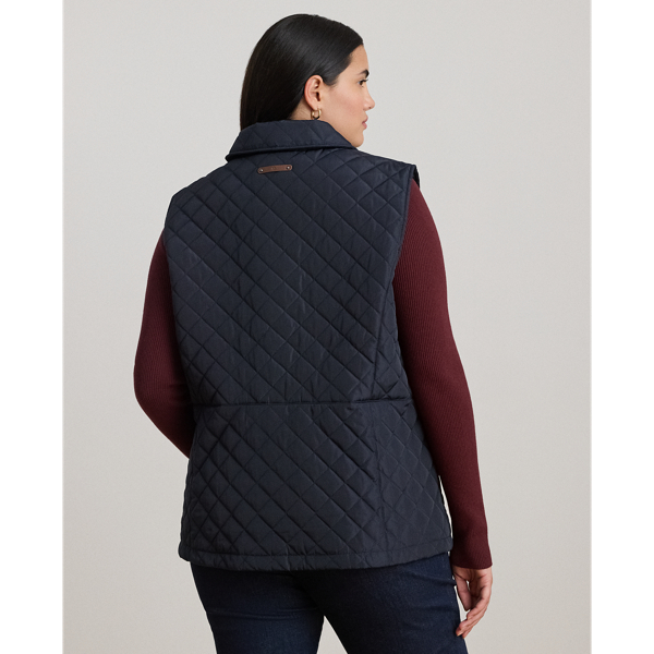 Crest-Patch Diamond-Quilted Vest