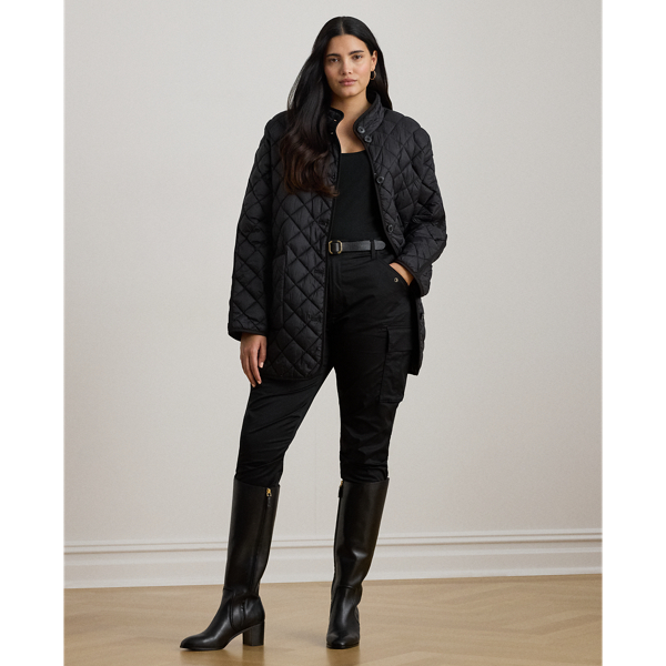 Diamond-Quilted Mockneck Jacket - thumbnail 3