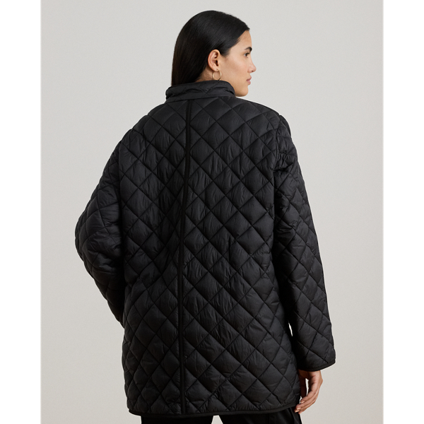 Diamond-Quilted Mockneck Jacket - thumbnail 4