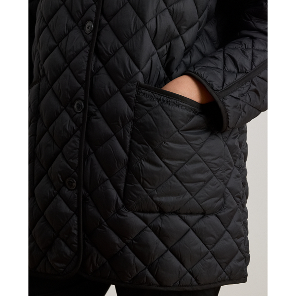 Diamond-Quilted Mockneck Jacket - thumbnail 5