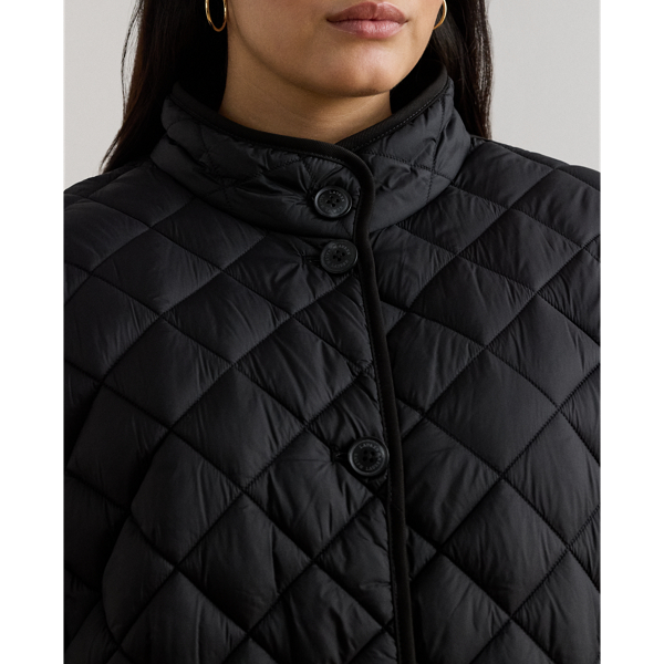 Diamond-Quilted Mockneck Jacket - thumbnail 6