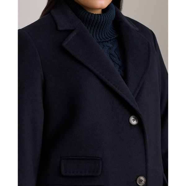 Wool-Blend Reefer Coat - thumbnail 5
