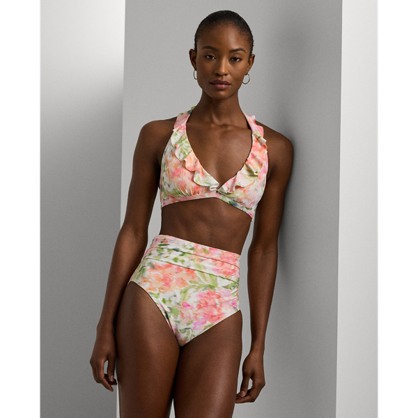 Floral High-Waisted Bikini Bottom