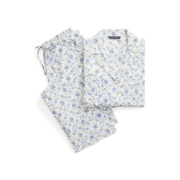 Pyjama fleuri en serg&eacute; gratt&eacute; Lauren en 1
