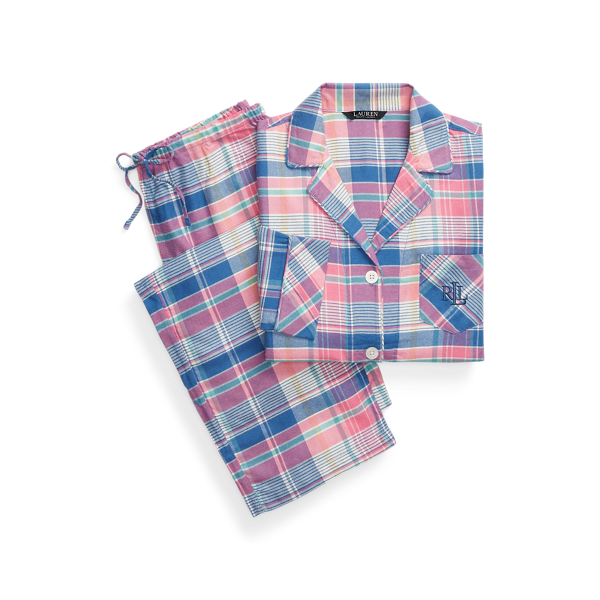 Checked Plaid Brushed Twill Sleep Set Lauren 1