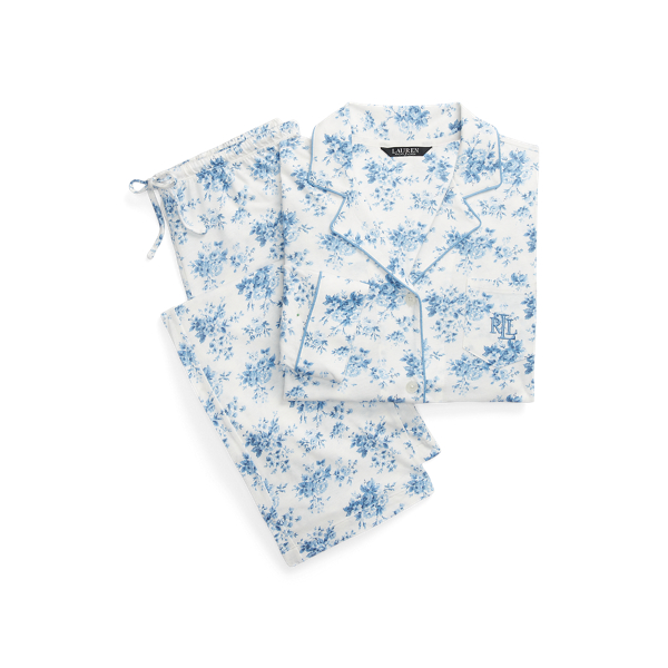 Floral Cotton-Blend Jersey Sleep Set Lauren 1