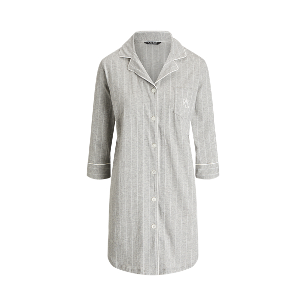 Gestreiftes Nachthemd aus Baumwolljersey Lauren in 1