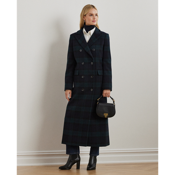 Ralph lauren plaid coat online