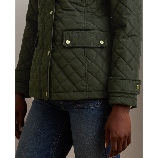 Diamond Quilted Mockneck Jacket