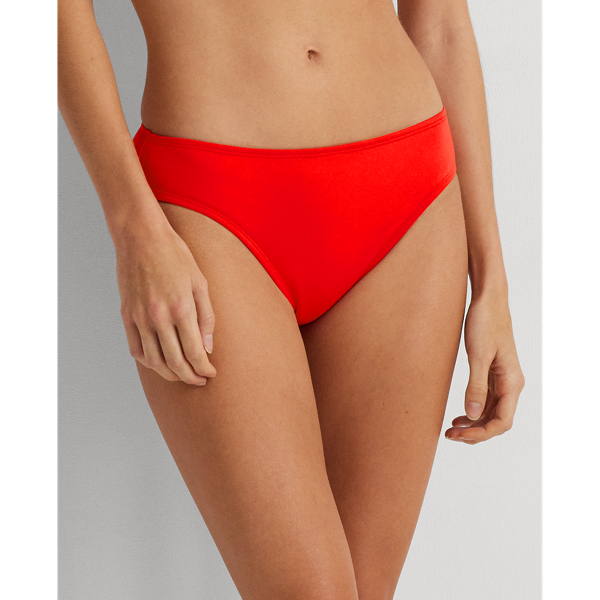 Bas de bikini &agrave; bande Lauren en Rouge 3