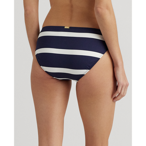 Gestreifte Bikinihose mit Ring Lauren in Dunkles Navy 4
