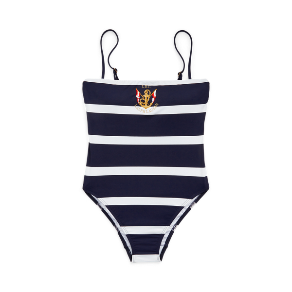 Logo Striped Square Neck One Piece for Women Ralph Lauren UAE