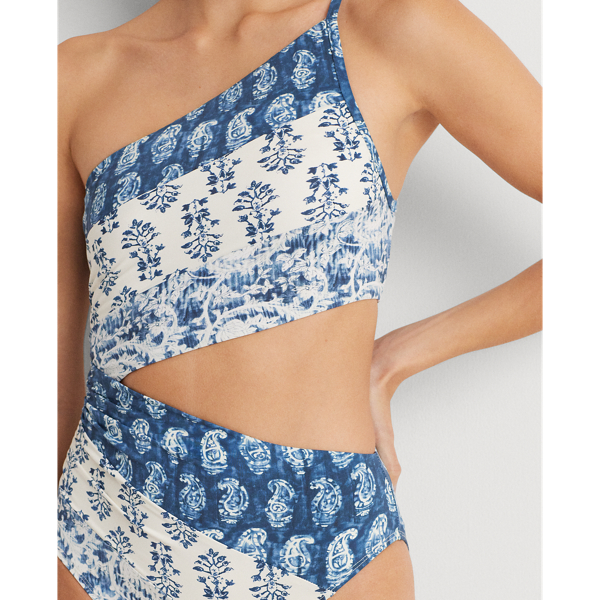 Einschultriger Badeanzug mit Muster Lauren in Multi 4