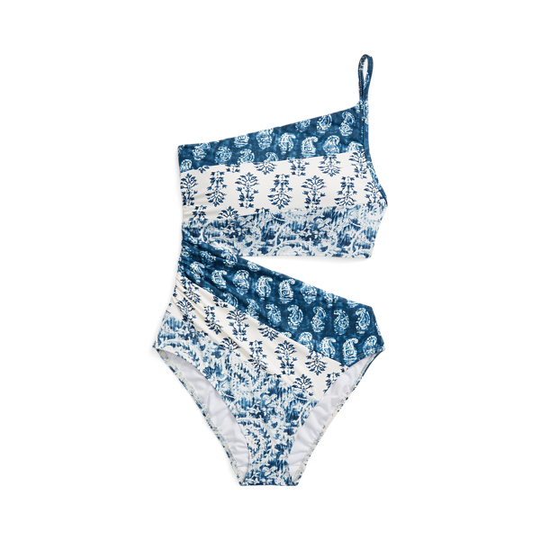 Einschultriger Badeanzug mit Muster Lauren in Multi 2