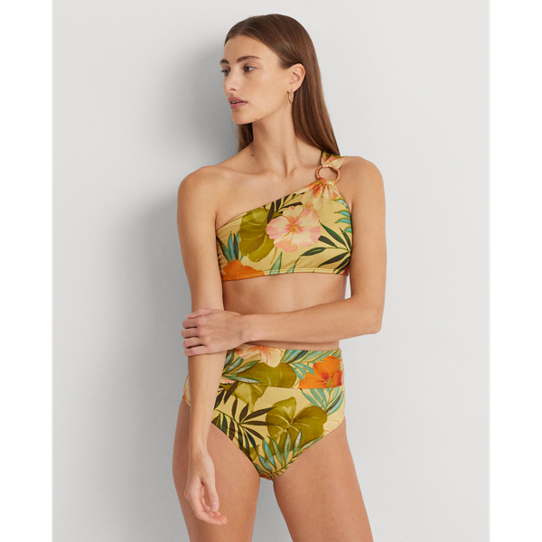 Multi Print Ring-Front One-Shoulder Bikini Top Lauren 3