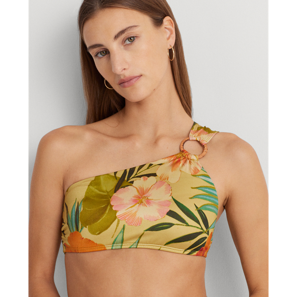 Multi Print Ring-Front One-Shoulder Bikini Top Lauren 5