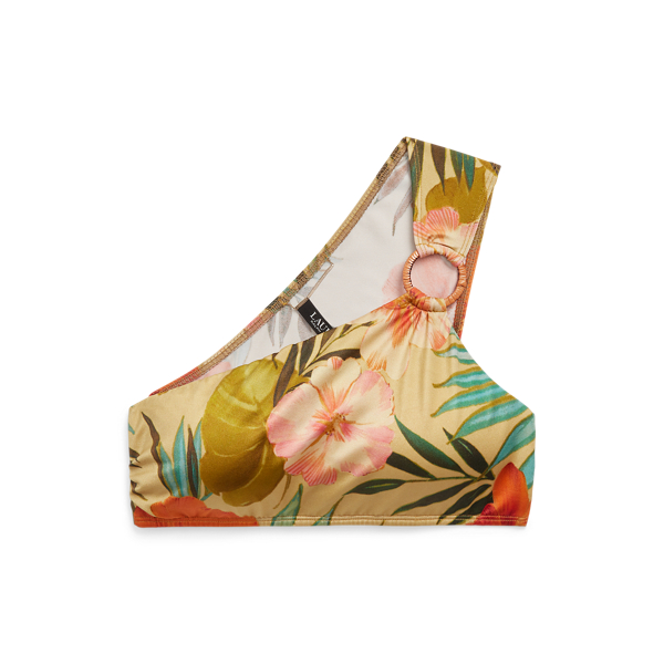 Multi Print Ring-Front One-Shoulder Bikini Top Lauren 2