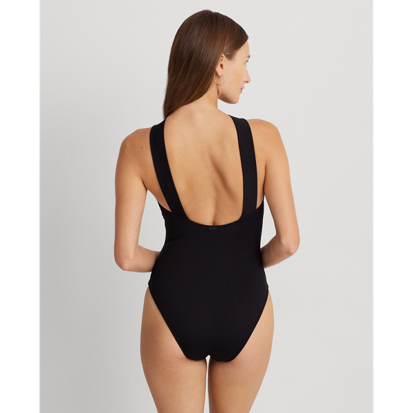 Hochgeschlossener Badeanzug Lauren in Schwarz 3