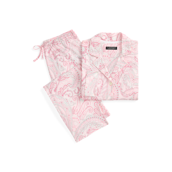 Paisley Cotton-Blend Jersey Sleep Set Lauren 1