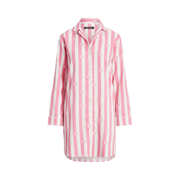 Atlas-Nachthemd mit gestreiftem Logo Lauren in 1