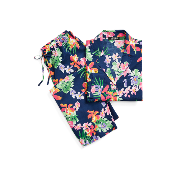 Floral Cotton-Blend-Lawn Sleep Set