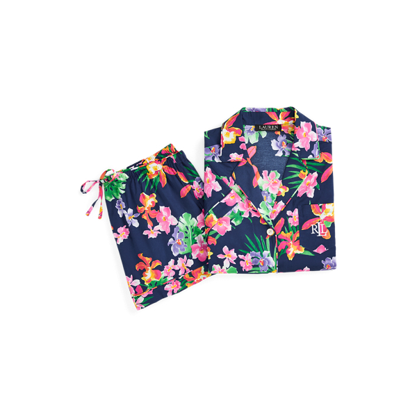 Floral Cotton-Blend Lawn Boxer Sleep Set Lauren 1