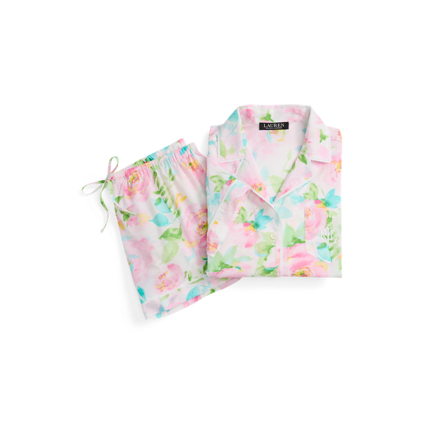 Floral Cotton-Blend Lawn Boxer Sleep Set Lauren 1