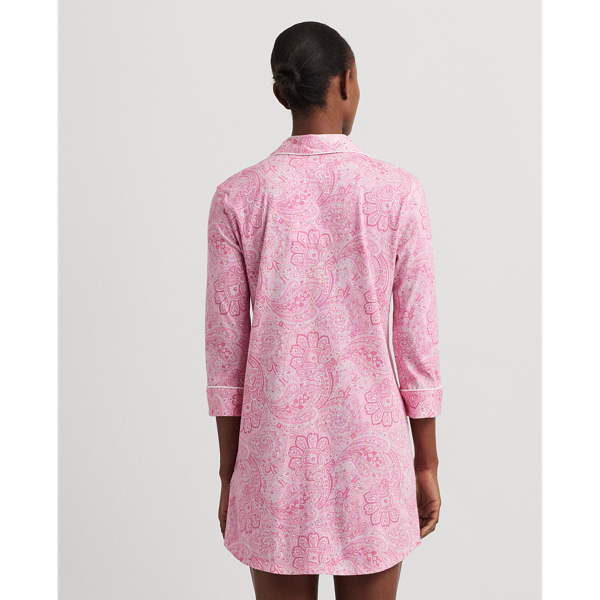 Paisley Cotton Jersey Sleep Shirt