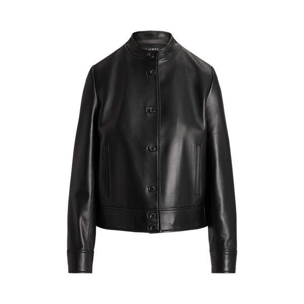 Lambskin Mockneck Jacket Lauren 1
