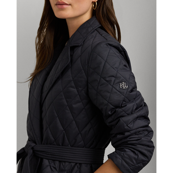 Diamond Quilted Wrap Coat for Women Ralph Lauren BE