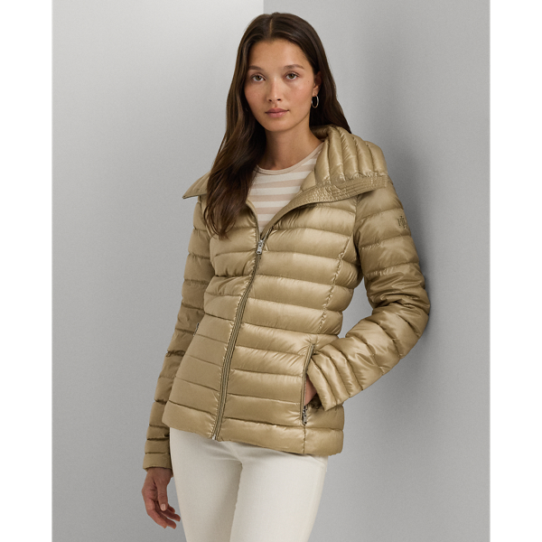 Oversize Collar Quilted Down Coat