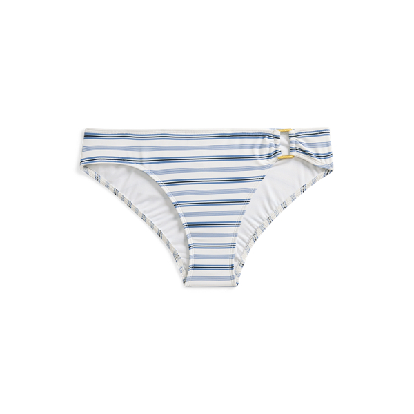 Striped Ring-Front Bikini Bottom Lauren 1