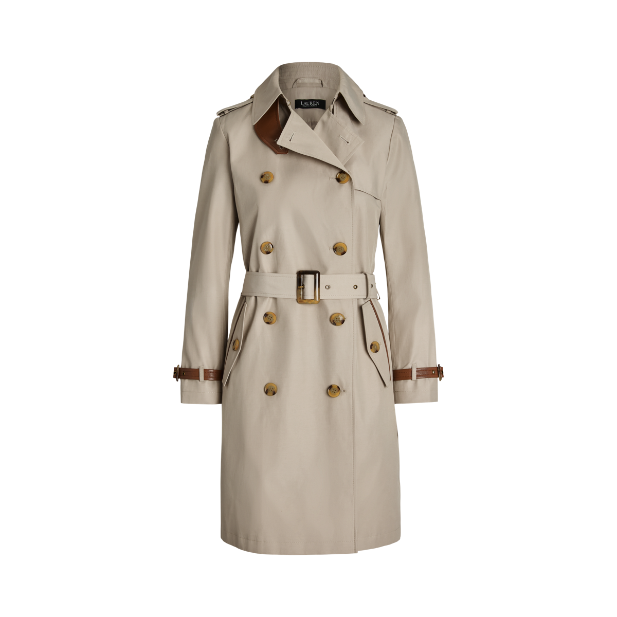 Lauren ralph lauren belted trench coat best sale