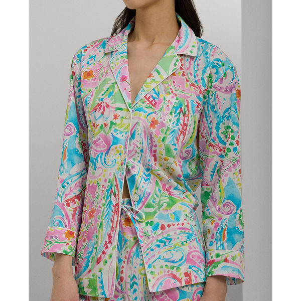 Multi Paisley Paisley Lawn Capri Sleep Set Lauren 6