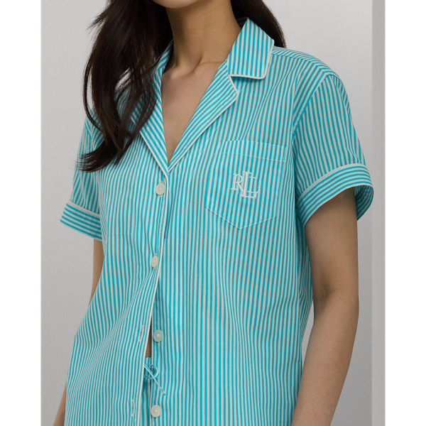 Turquoise Stripe Striped Lawn Boxer Sleep Set Lauren 6