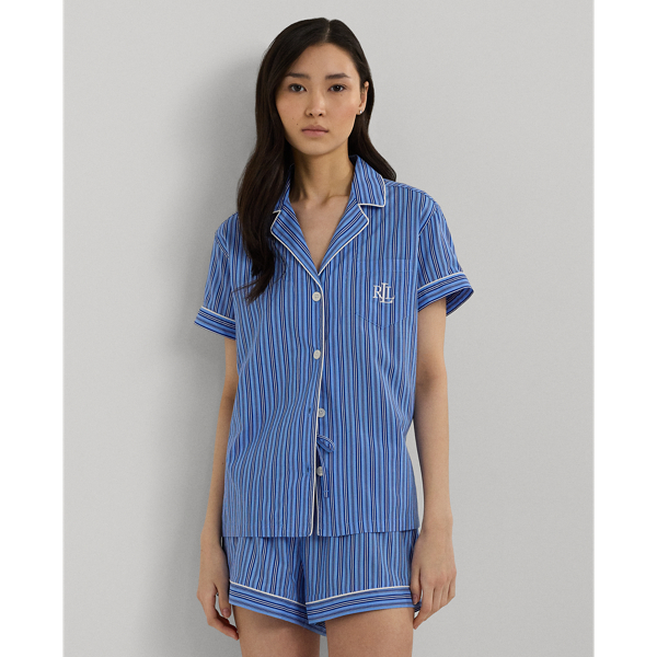 Blue Stripe Striped Lawn Boxer Sleep Set Lauren 4