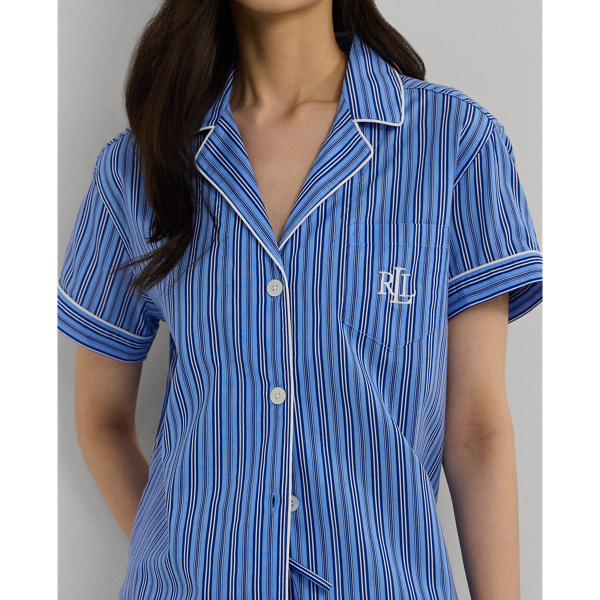 Blue Stripe Striped Lawn Boxer Sleep Set Lauren 6